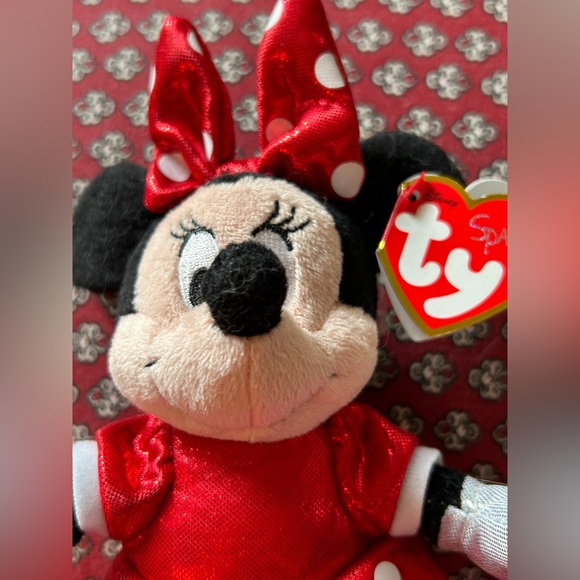 Disney TY Sparkle Minnie Mouse The Beanie Babies Collection NWT - Picture 10 of 12